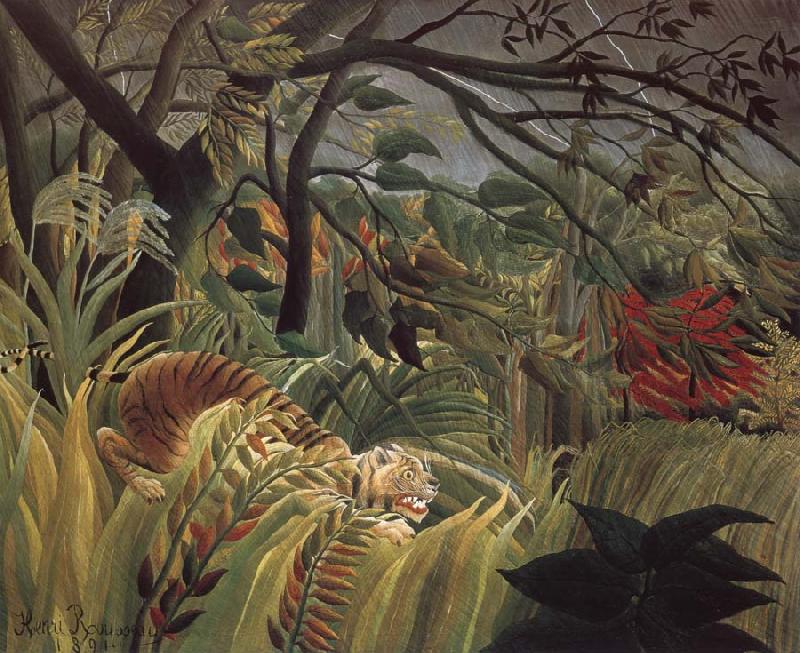 Henri Rousseau Tiger in a Tropical Storm Germany oil painting art